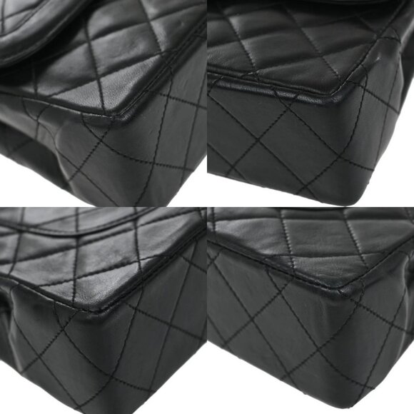 CHANEL PARIS CC Logo Matelasse Chain Mini Shoulder Bag Leather Black 330RF613 - Picture 7 of 16